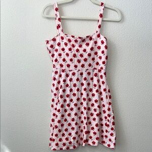 Floral Pink and Red mini Dress size medium